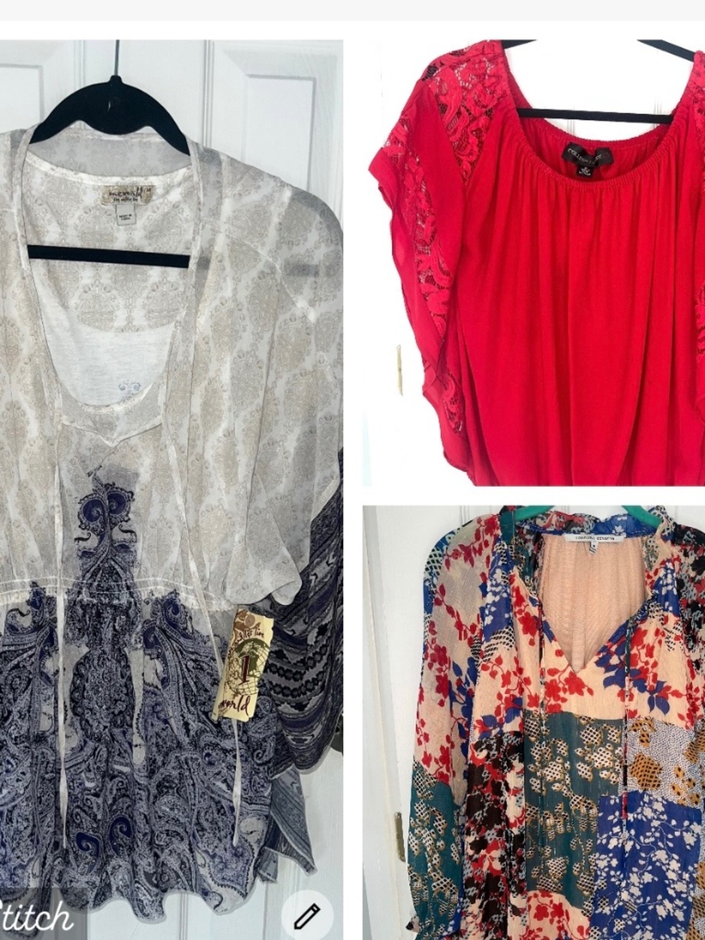 Set of 3 medium blouses. Save $ on this package deal. See closet for other deal.